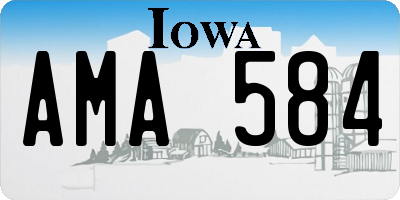 IA license plate AMA584