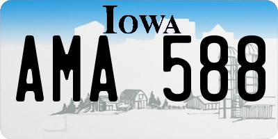 IA license plate AMA588