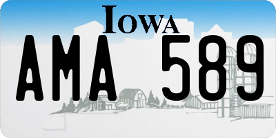 IA license plate AMA589