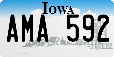 IA license plate AMA592