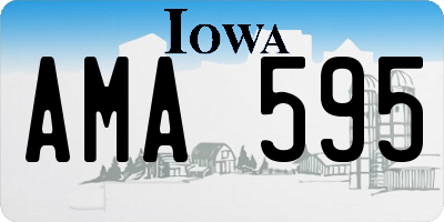 IA license plate AMA595