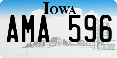 IA license plate AMA596