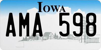 IA license plate AMA598