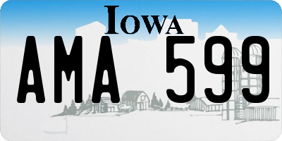 IA license plate AMA599