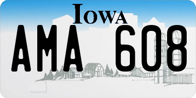 IA license plate AMA608