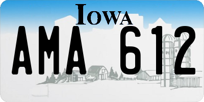 IA license plate AMA612