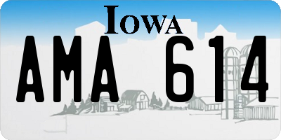IA license plate AMA614