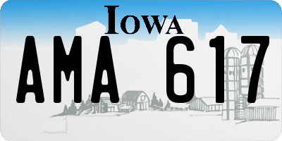 IA license plate AMA617