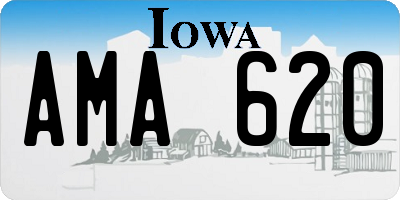 IA license plate AMA620