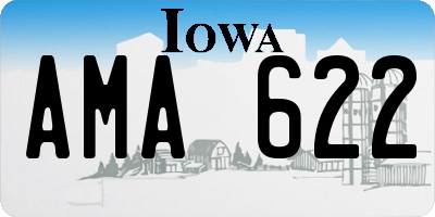 IA license plate AMA622