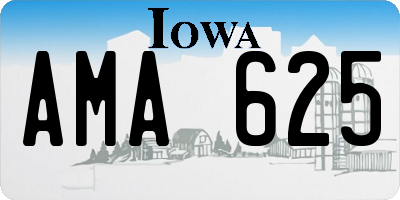 IA license plate AMA625