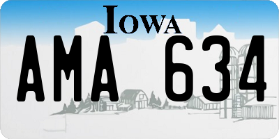 IA license plate AMA634