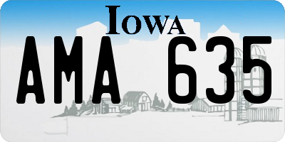 IA license plate AMA635