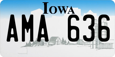 IA license plate AMA636