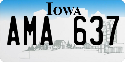 IA license plate AMA637