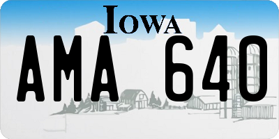 IA license plate AMA640