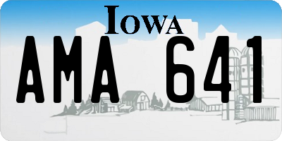 IA license plate AMA641