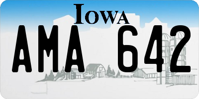 IA license plate AMA642