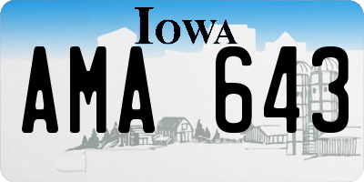 IA license plate AMA643