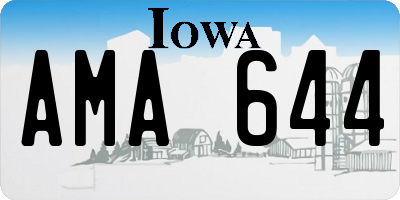IA license plate AMA644