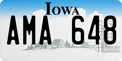 IA license plate AMA648