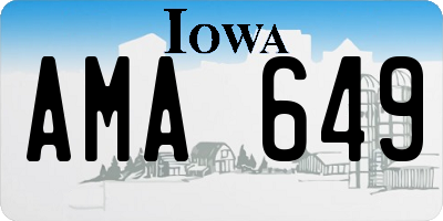 IA license plate AMA649