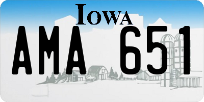 IA license plate AMA651
