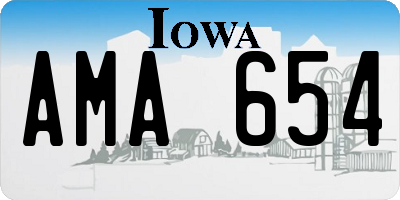 IA license plate AMA654