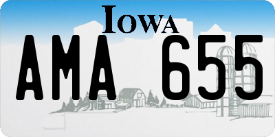 IA license plate AMA655