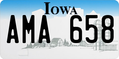 IA license plate AMA658