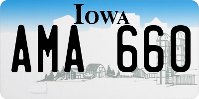 IA license plate AMA660