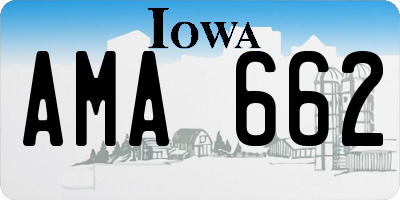 IA license plate AMA662
