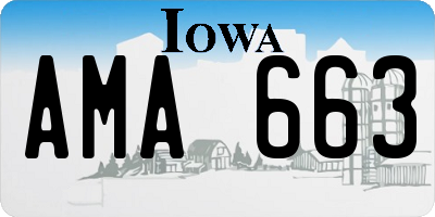 IA license plate AMA663
