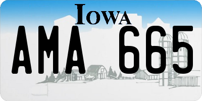 IA license plate AMA665