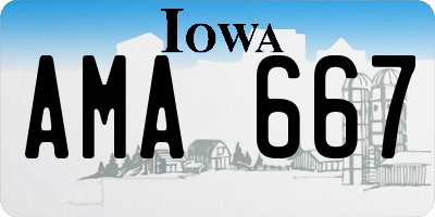 IA license plate AMA667