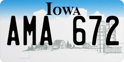 IA license plate AMA672