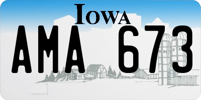 IA license plate AMA673