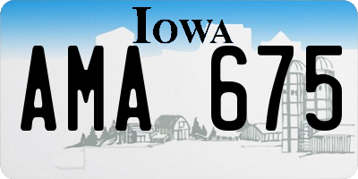 IA license plate AMA675