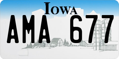 IA license plate AMA677