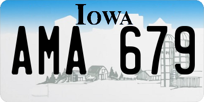 IA license plate AMA679