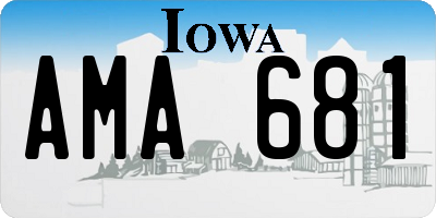IA license plate AMA681