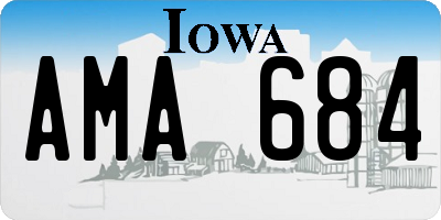 IA license plate AMA684