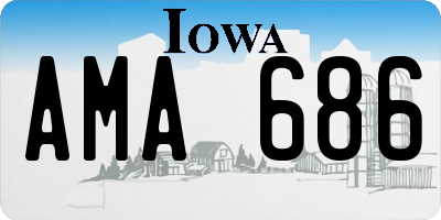 IA license plate AMA686