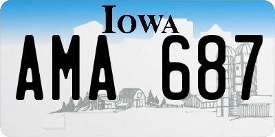 IA license plate AMA687