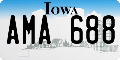 IA license plate AMA688