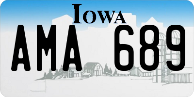 IA license plate AMA689