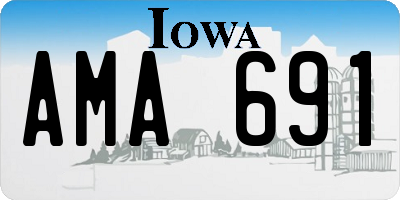 IA license plate AMA691