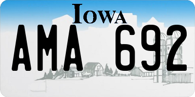 IA license plate AMA692