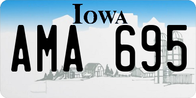 IA license plate AMA695