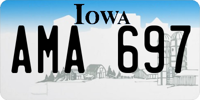 IA license plate AMA697
